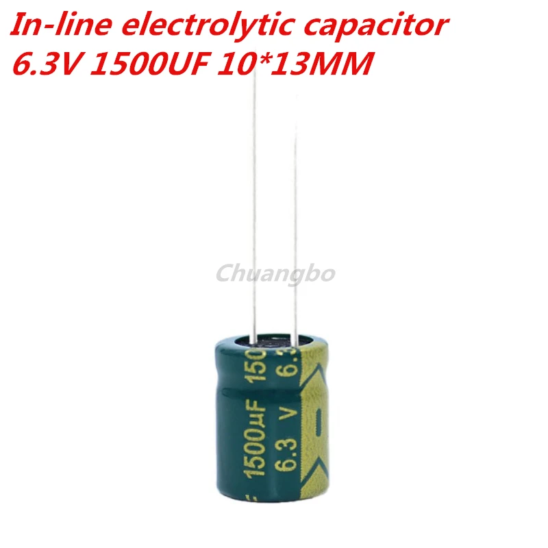 20pcs 6.3V1500UF 1500UF 6.3V 10*13  Low ESR/Impedance high frequency aluminum electrolytic capacitor size  10*13MM 6.3V 1500UF