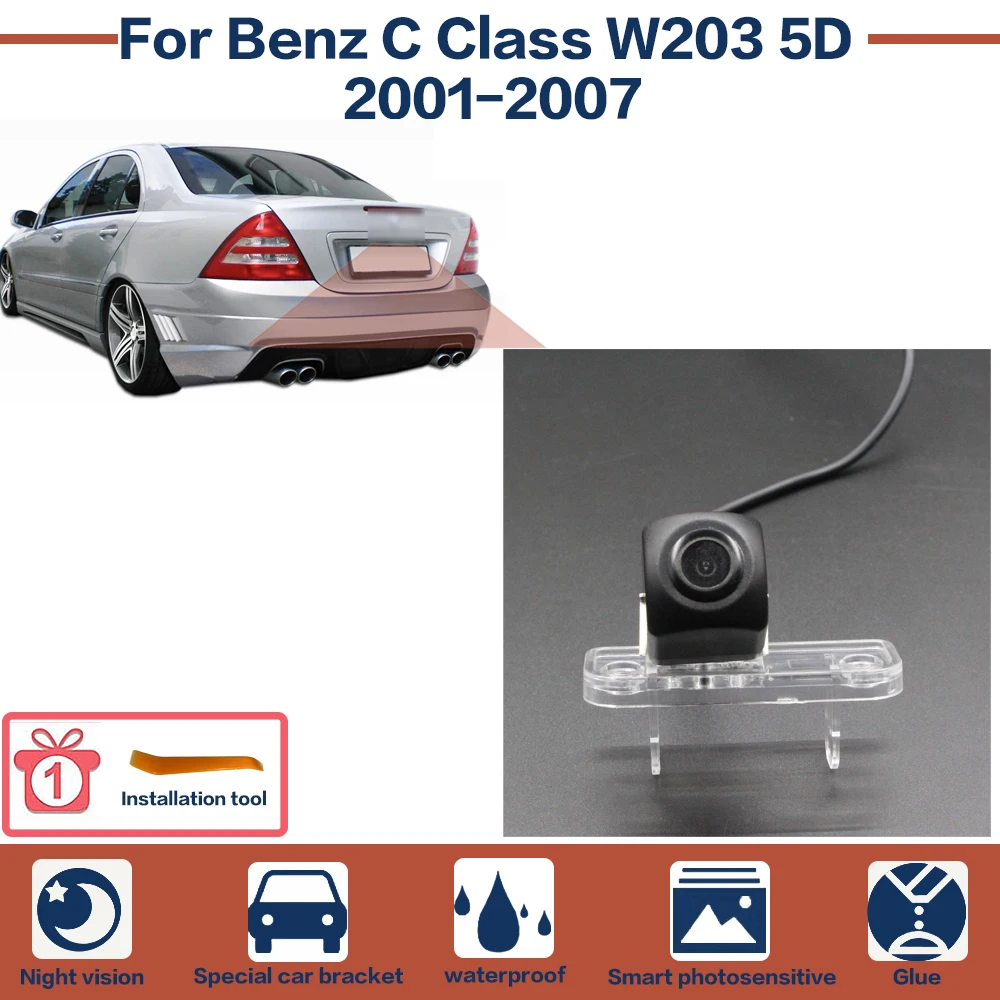 

Car Rear View Reverse Backup Camera Starlight Night Vision High Quality For Benz C Class W203 5D 2001-2007