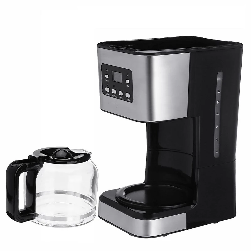 12 Cups  Espresso Coffee Maker Drip Semi-automatic Machine Filter Cappuccino Pot Can Make  Cappuccino Latte Black Steam Coffee