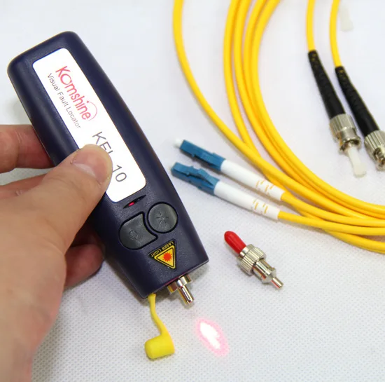 Optical Fiber Cable Tester Fiber Optic 10mW Mini Handheld VFL Fiber Break Checker 10Km Range 650+10nm Visual Fault Locator