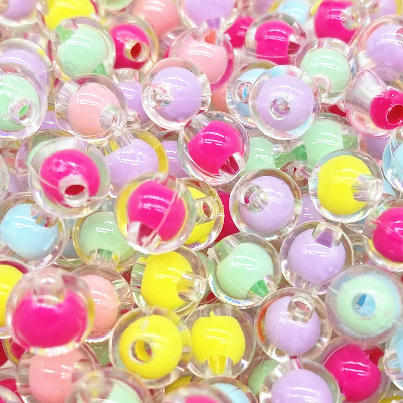 50 Pcs 8mm Acrylic Round Beads Loose Spacer  for Jewelry Making Necklaces Earrings Bracelets Handmade Diy