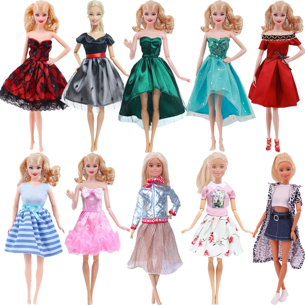 2022 Newest Doll Dress Fashion Casual Wear Handmade Girl Clothes For Barbies Doll Accessories DIY Toys Baby Doll Christmas Gift