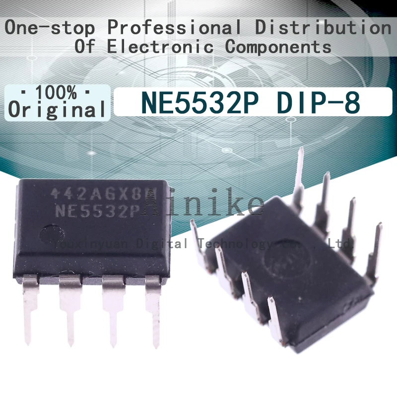 10/pces novo original ne5532 ne5532p dip-8 pitch desempenho amplificador de frequência de baixo nível de ruído ic chip duplo canal amplif operacional