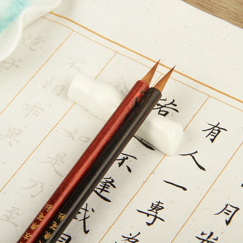 Calligrafia cinese tradizionale dondolo capelli arte pittura pennello penna pennelli in legno piccola scrittura regolare fornitura cina