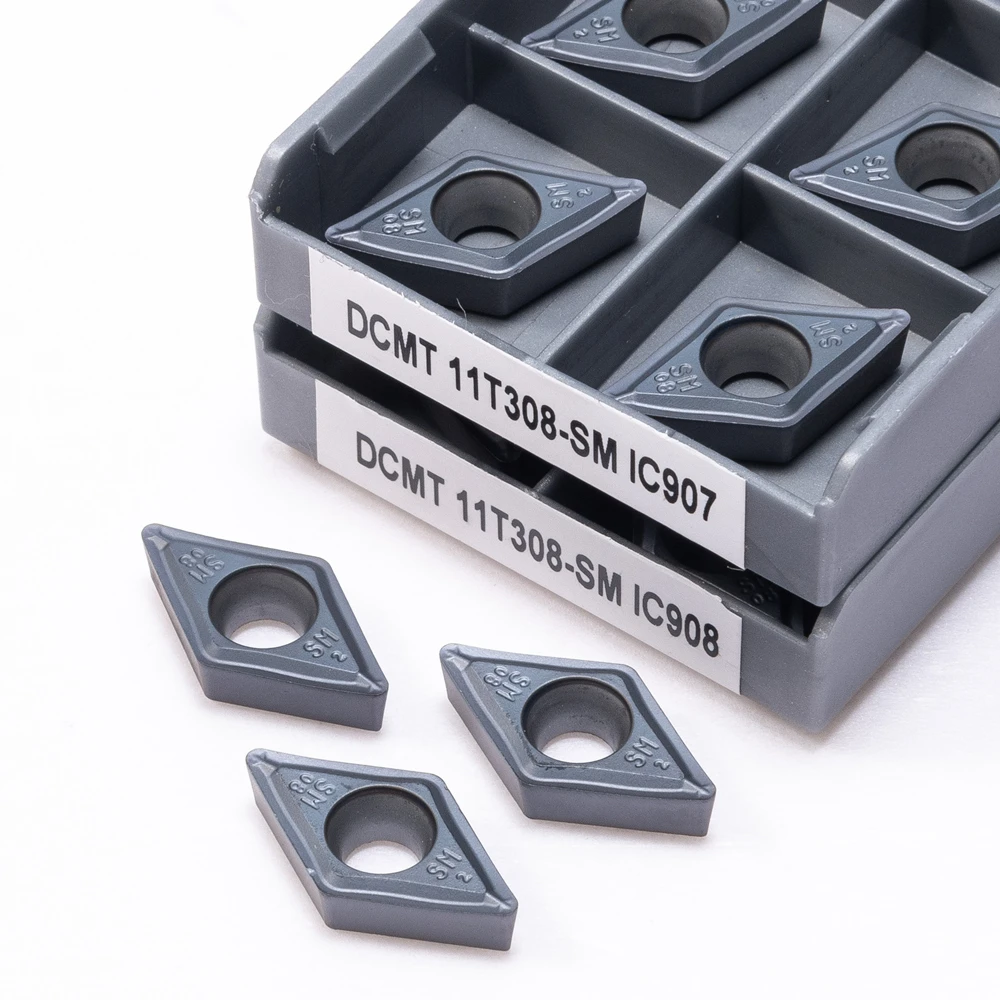Высококачественные DCMT 11T304 11T308 CNC оригинальные наружные Токарные Вставки DCMT11T304 DCMT11T308 SM IC907 IC908 лезвие из твердого сплава