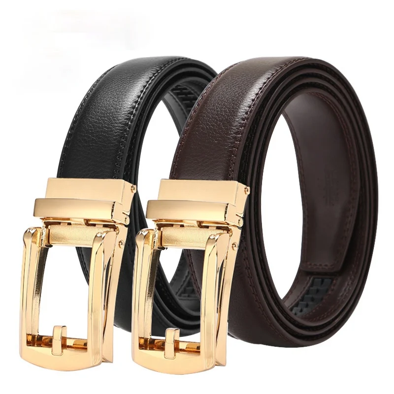 

New Men's Business Alloy Automatic Buckle Unique Men Plaque Belt Buckles 3.1cm Ratchet Men Accessories Designer Belt