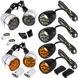 Rear Turn Signals Indicators LED Lights For Harley Dyna Softail Fatboy FXDB Sportster 883 Iron XL1200