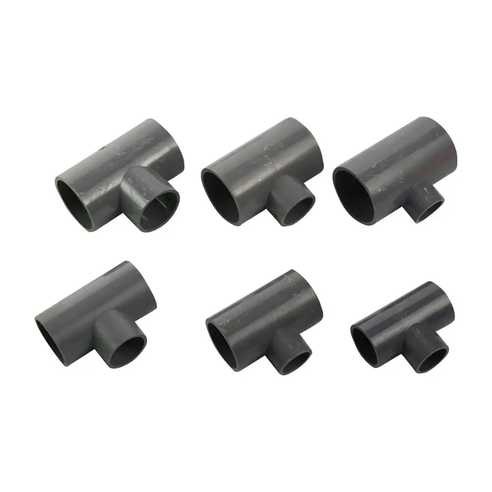 20mm 25mm 32mm 40mm PVC Reducing Tee Connector Garden Irrigation Water Pipe Joint Aquarium Tank Fittings Bathroom DIY Tools