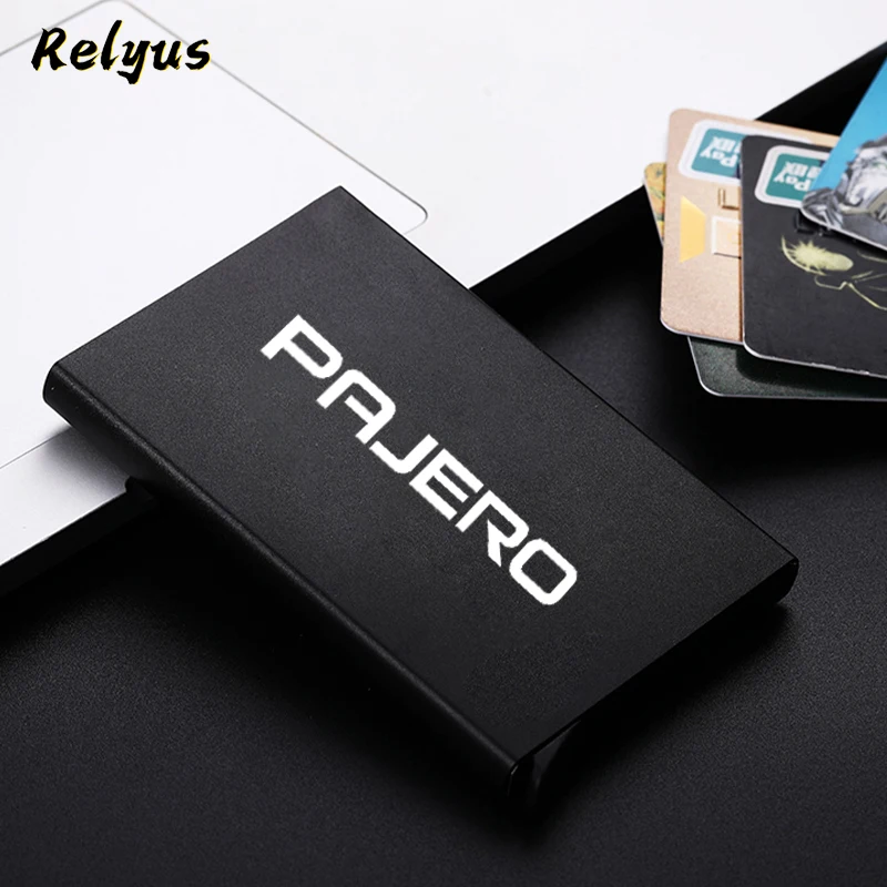 Anti-theft ID Credit Card Holder Men Women Porte Carte Thin Aluminium Wallets For Mitsubishi Pajero V97 V90 V80 1 2 3 4 5