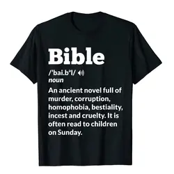 Funny Atheist Anti-Religion Atheism Bible T-Shirt Cosie Tshirts Tops & Tees For Men Special Cotton Casual T Shirts