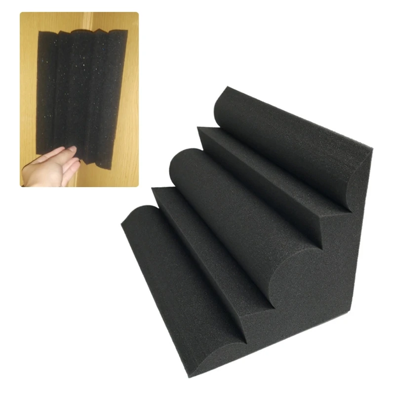 Corner Acoustic Soundproof Foam, High Density, Flame Retardant, Bass Trap, Sound Absorption, Wall Padding, 12Pcs