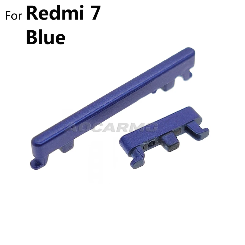 Aocarmo For Xiaomi Redmi 7 7A Power On Off Button + Volume Up Down Switch Side Key Replacement Part