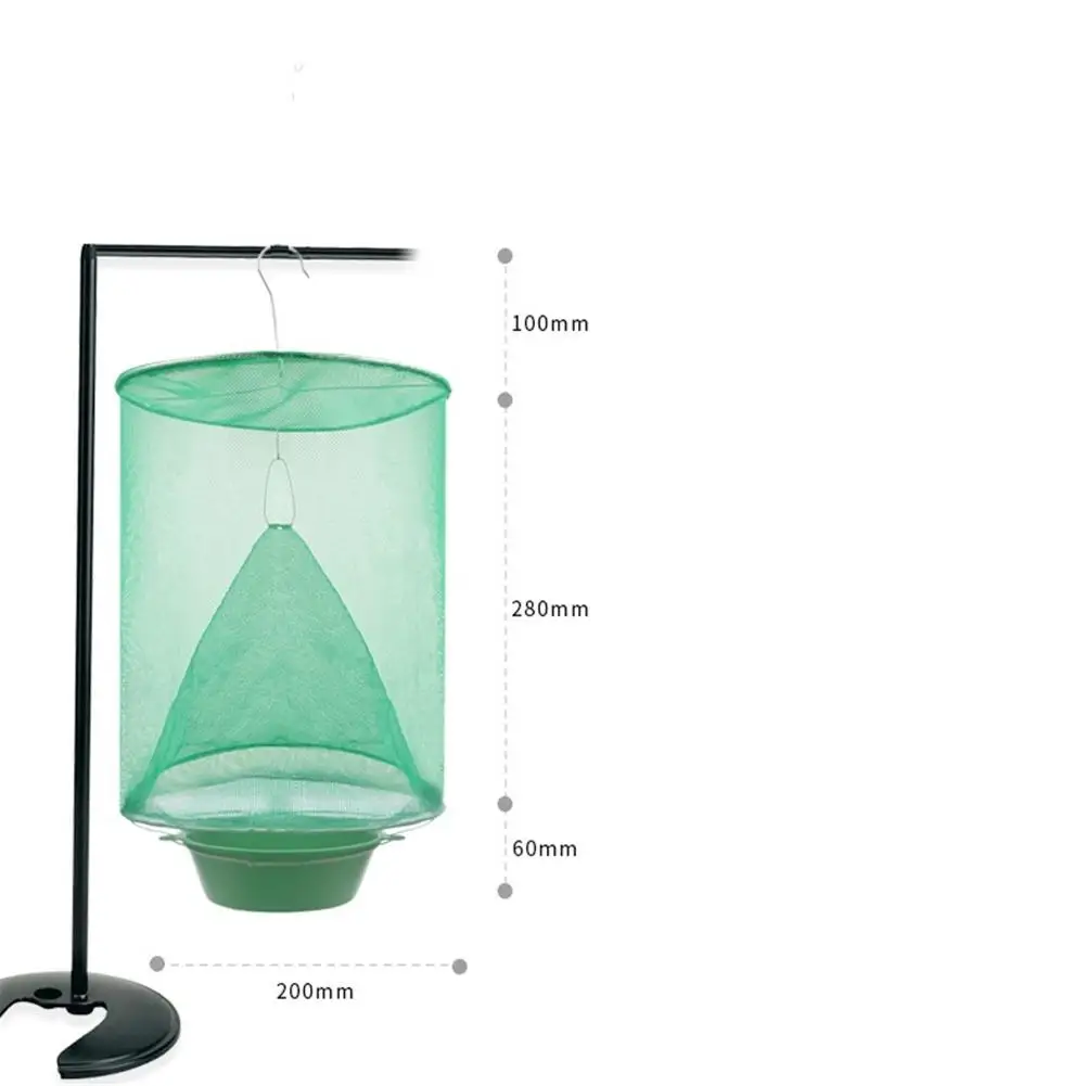1Pc Garden Reusable Hanging Pest Kill Control Home Detachable Ranch Fly Trap Foldable Hanging Flycatcher Insect Baiting Net Cage