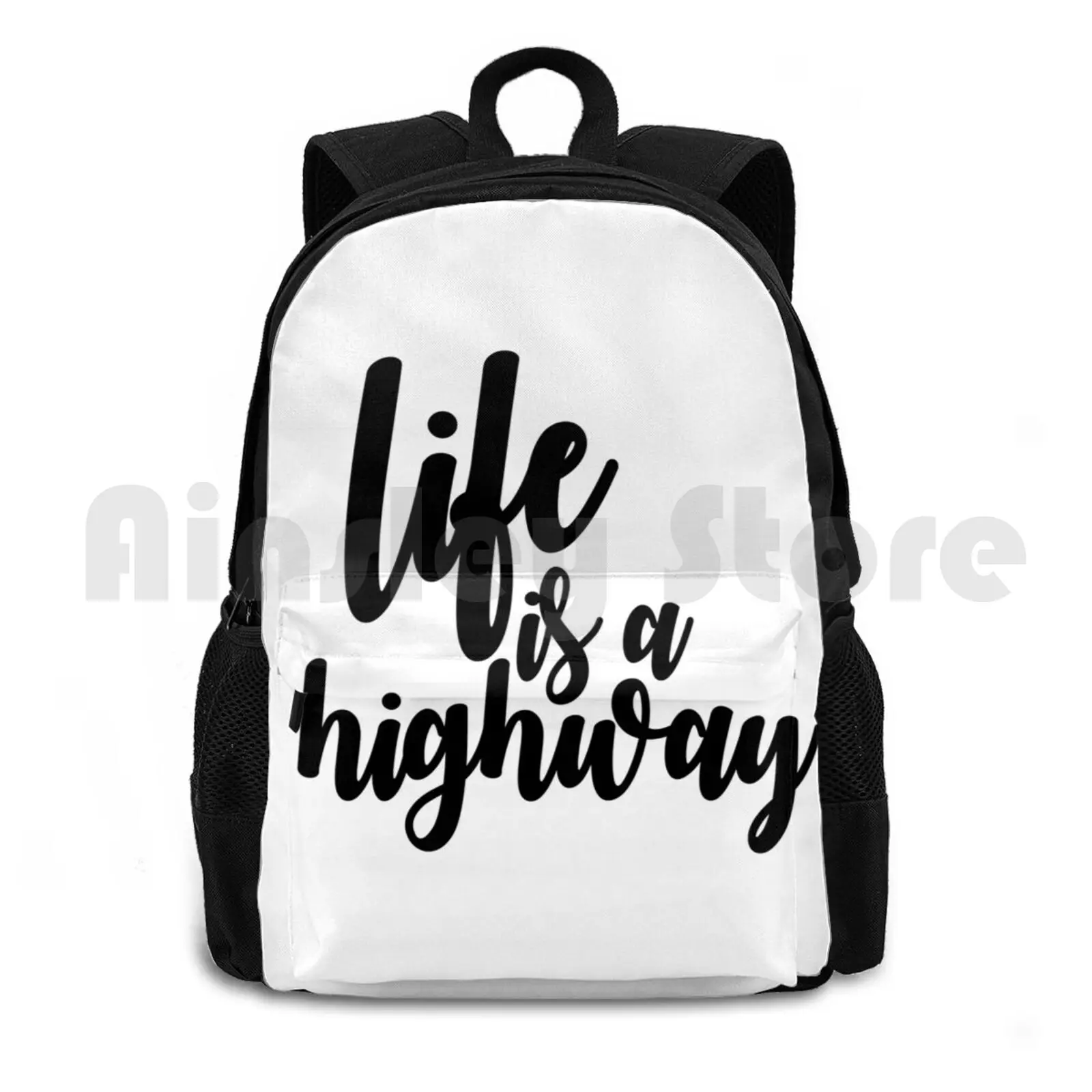 Life Is A Highway Outdoor Hiking Backpack Riding Climbing Sports Bag Life Highway Country Rascal Flatts Music Song Title Saying