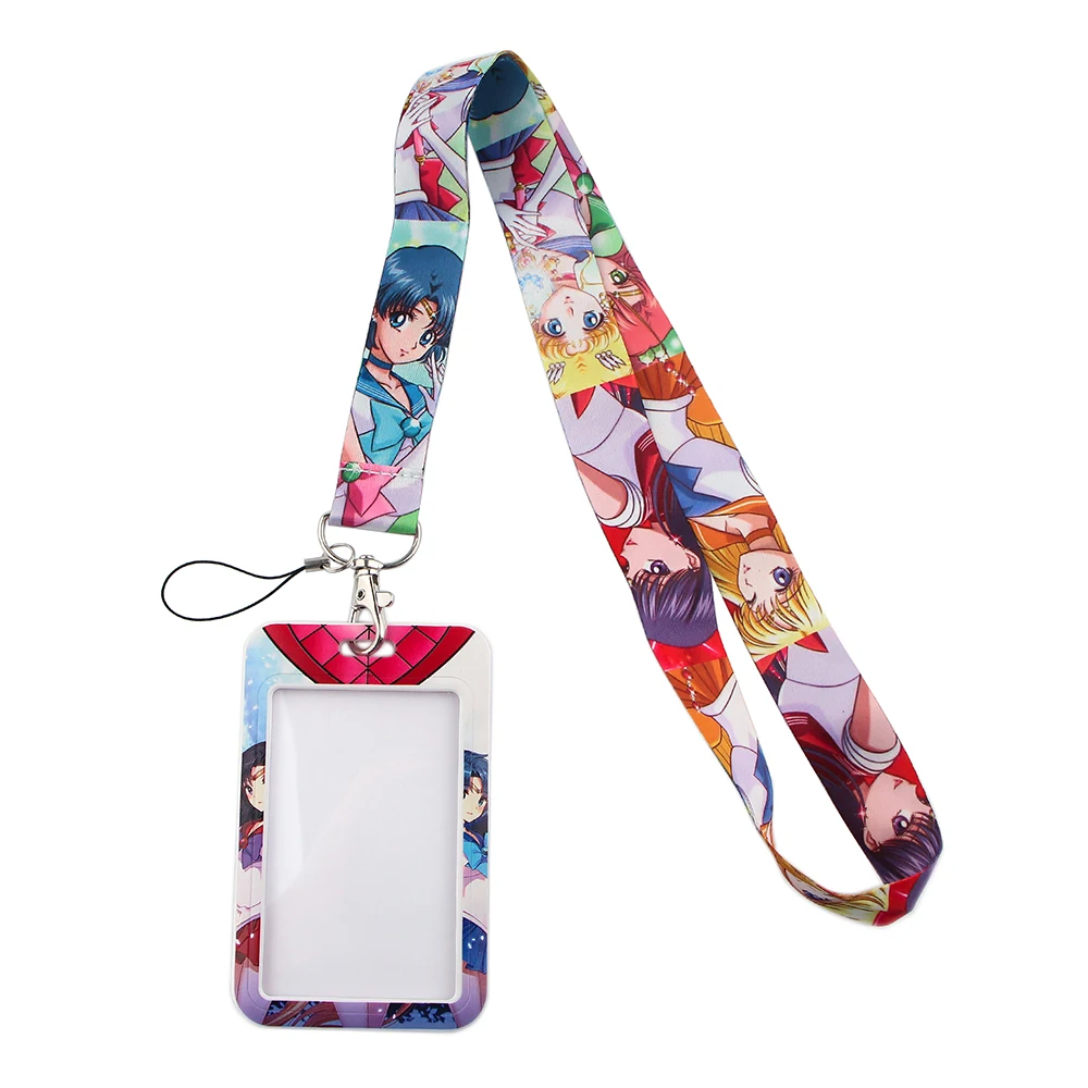 LX606 Beautiful Girl Fashion Lanyard USB ID Card Badge Holder Mobile Belt Lanyard  Mobile Phone Accessories Birthday Gift