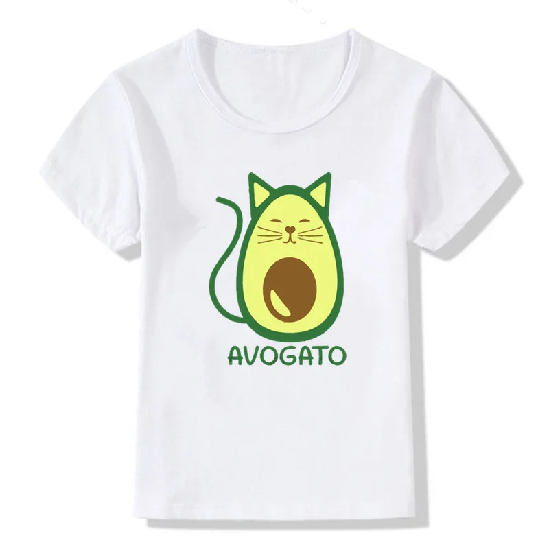 

2020 New Fashion Cute Avocado Vegan Child Boy Tshirt Kawaii Cartoon Kids Tshirt Summer Fresh Harajuku Plus Size Girl Top Ulzzang