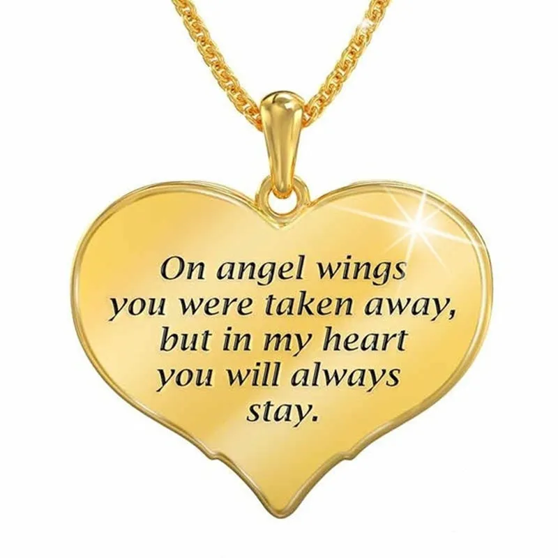 2024 Woman Necklace Gold Jeweler Gothic Angel Wings Pendant Necklace Gold Blue Diamond Starry Sky Heart Pendant Korean Fashion