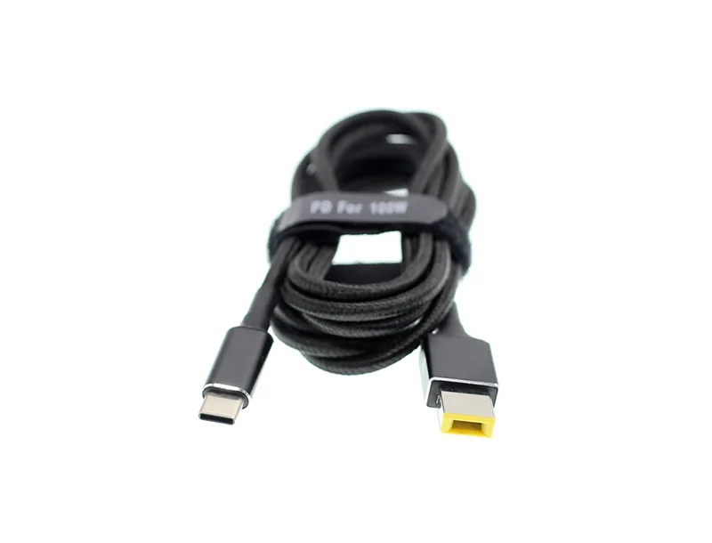 

Type-C Female to Square DC Male PD Power Charger Connector Cable All-copper Conductor Induction Chip 15cm for Lenovo Thinkpad