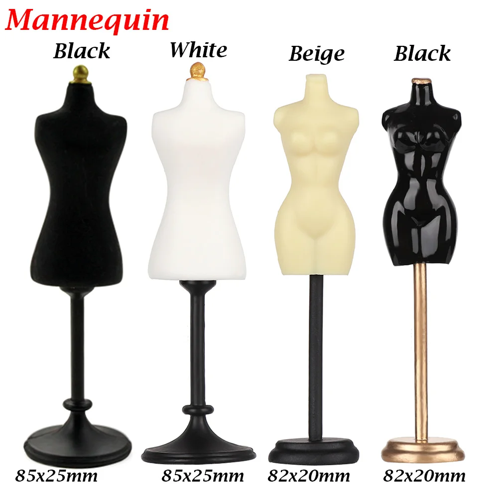 1/12 Dollhouse Miniature Accessories Mini Clothes Mannequin Ruler Sets Simulation Evening Dress Form Model Toy DollHouse Decor