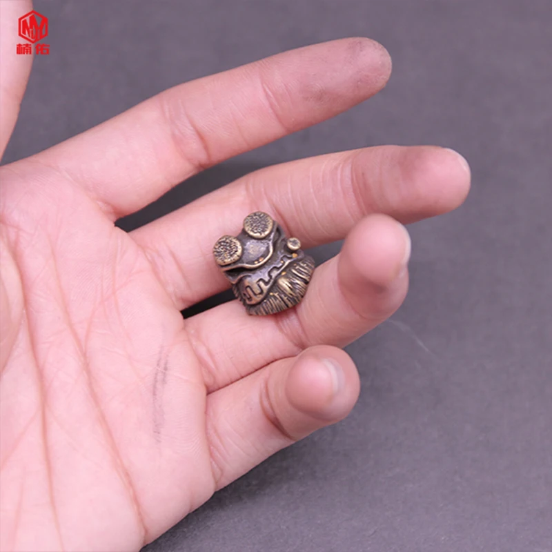 1PC EDC Paracord koraliki Retro mosiądz miedź smycz wisiorki nóż koraliki linka do parasola naszyjnik ze sznurka koraliki na bransoletkę wisiorki