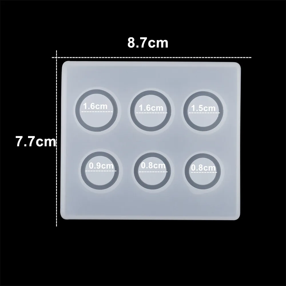 1Pcs Ringe Harz Epoxy Formen Gemischte Größe Silikon Casting Formen Werkzeug Für DIY Schmuck, Die Entdeckungen Liefert Zubehör