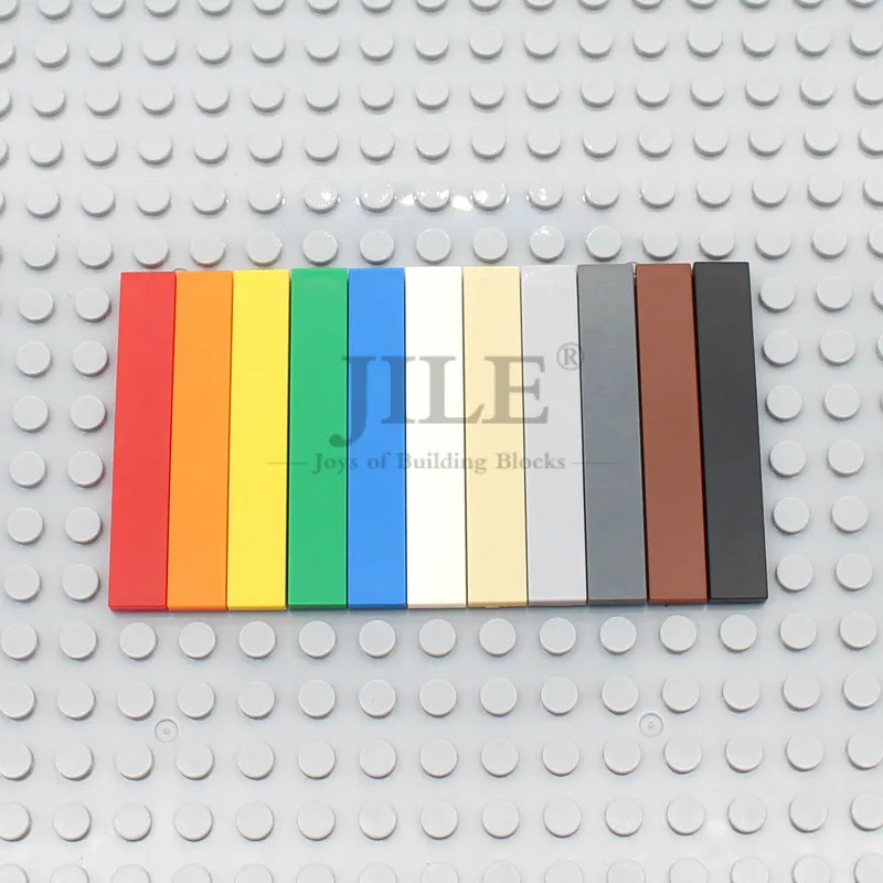 50pcs MOC Flat Tile 1x6 Building Blocks Thin Figure Bricks Compatible with 6636 Assembles Particles Educational Creative Toys