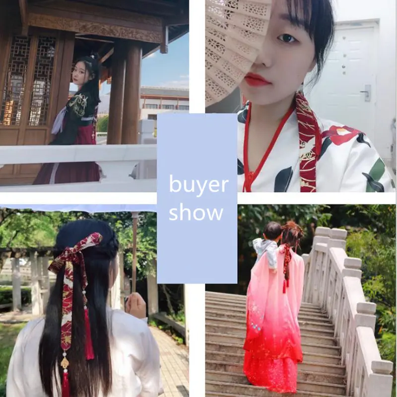 Hanfu هيرباند شرابة الشريط عقال عقال الشعر الحبل الشعر الحبل الاكسسوارات زي القديمة