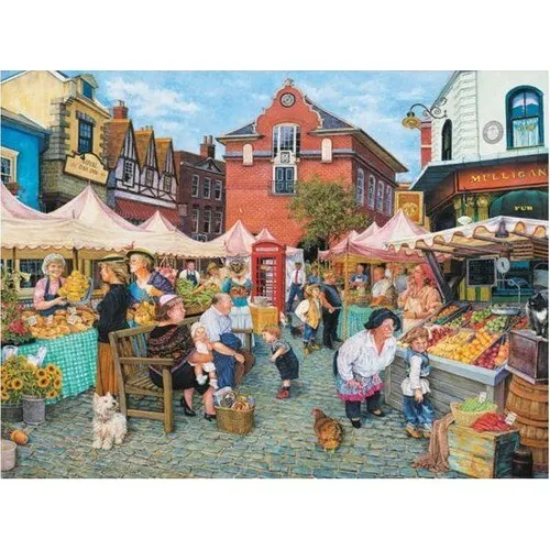 Sunsout English Farm Market 1000 Piece Jigsaw Puzzle