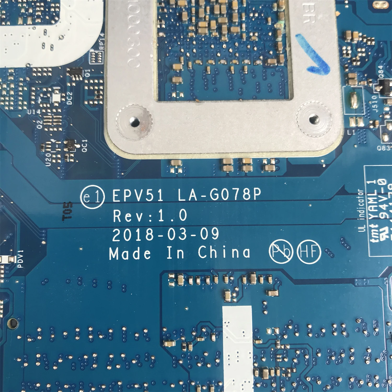 L20477-601 L20477-501 L20477-001 Para HP PAVILION EP5V1 LA-G078P Com A9-9425 15-DB 255 G7 Laptop Motherboard 100% Testado Trabalho