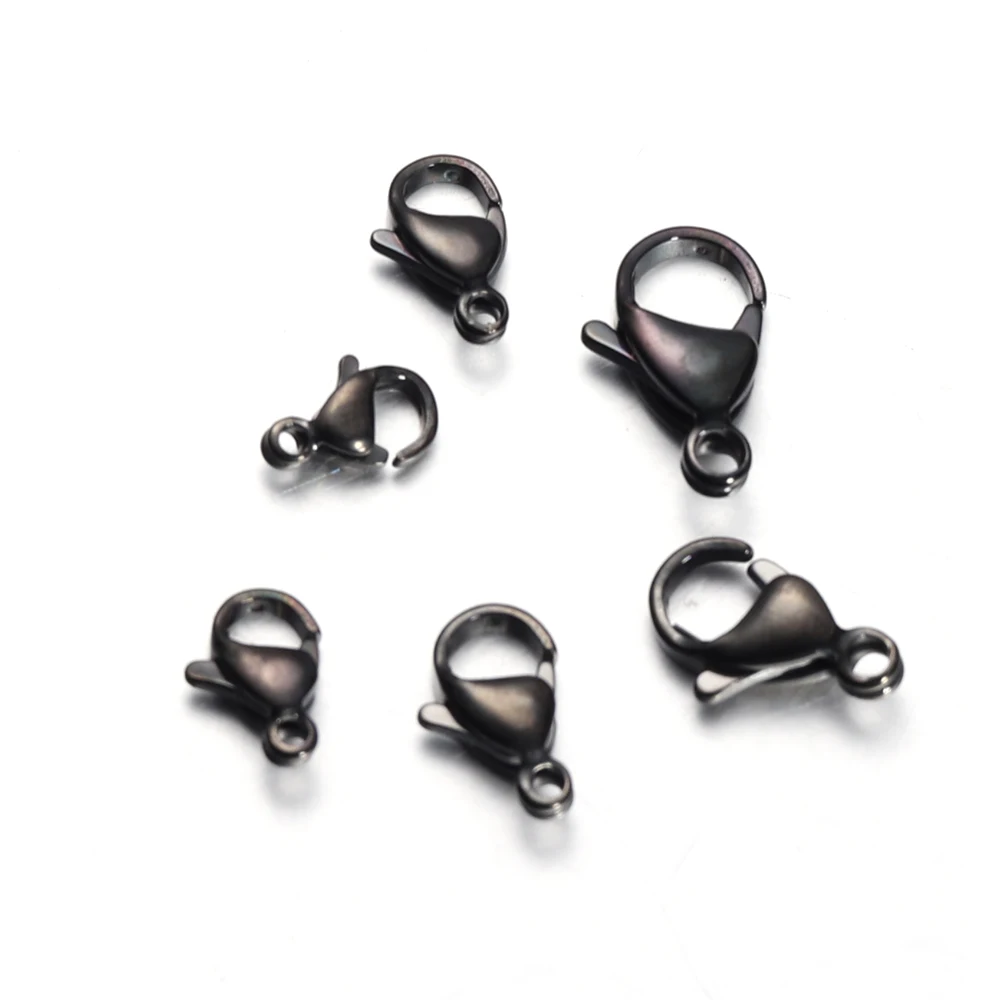Semitree 25Pcs 9mm Stainless Steel small Lobster Clasps Hooks Bracelet Connectors for Jewelry Making Crafts Accessories Supplies