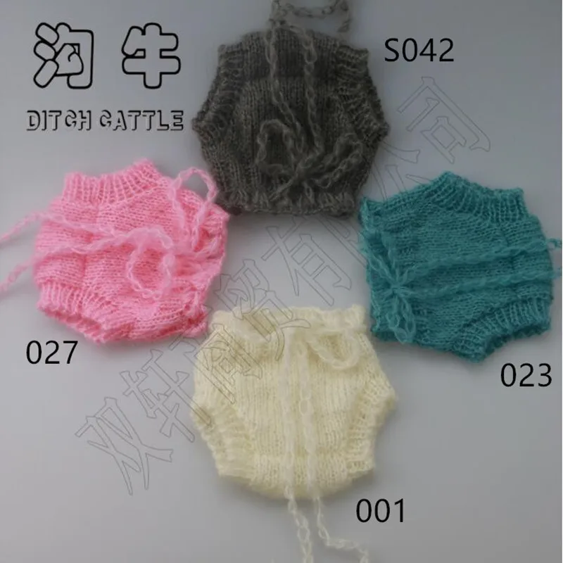 Crochet MohairPants Baby Clothes Shower Gift  Newborn Photography Props Studio Clothing