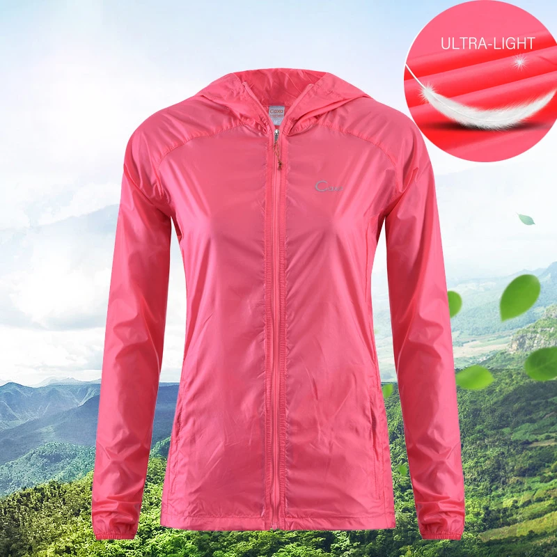 Outdoor Women Quick Dry Sportswear Anti-UV Waterproof Ultralight Thin Nylon Skin Windbreaker Running Hiking Cycling Jacket S-XL