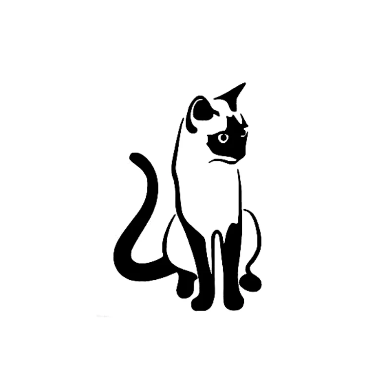 9.1CM*14CM Kitten Siamese Cat Cute Pet Animal Art Car Stickers Vinyl Decal Black Silver for Suzuki Stickers