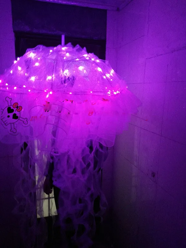 luminous umbrella Valentine's day jellyfish umbrella stage performance LED jellyfish umbrella nightclub bar gogo costumes