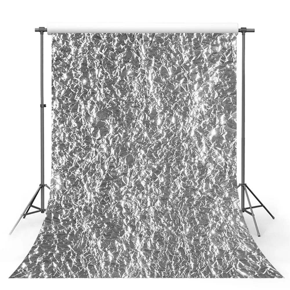 

Avezano Backdrops Silver Tin Foil Texture Portrait Photography Background For Photo Studio Photocall Photozone Decor Wallpaper