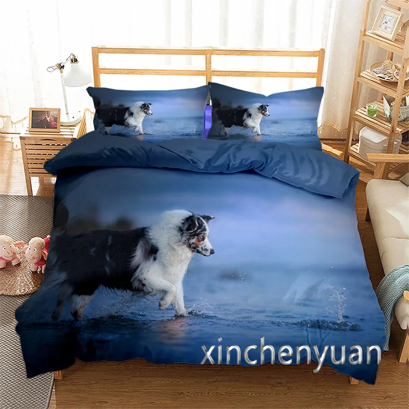 Cute Dog 3D Printed Duvet Cover Set Twin Full Queen King Size Bedding Set Bed Linens Bedclothes for Young K53