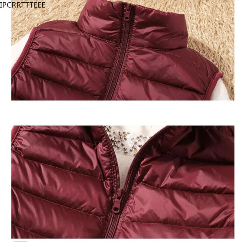 Autumn Winter Women Duck Down Vest 2023 Coat Ultralight Sleeveless Puffer Vest Jacket Ultra Thin Warm Down Jacket Waistcoat