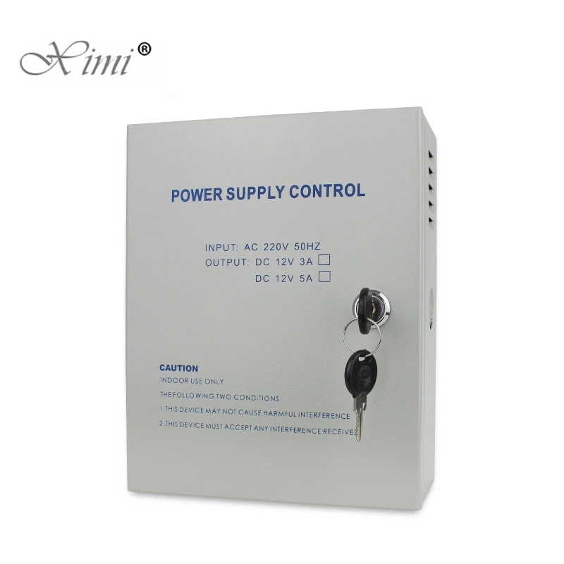 12V 5A Universal power supply for door access control system with backup Battery interface