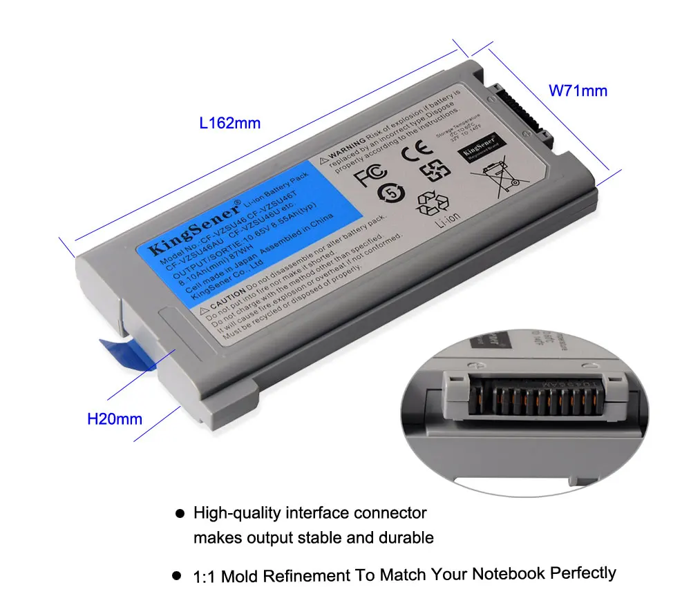 KingSener 10.65V 8550mAh Laptop Battery CF-VZSU46 For Panasonic Toughbook CF-30 CF-31 CF-53 CF-VZSU46AU CF-VZSU46U CF-VZSU46S