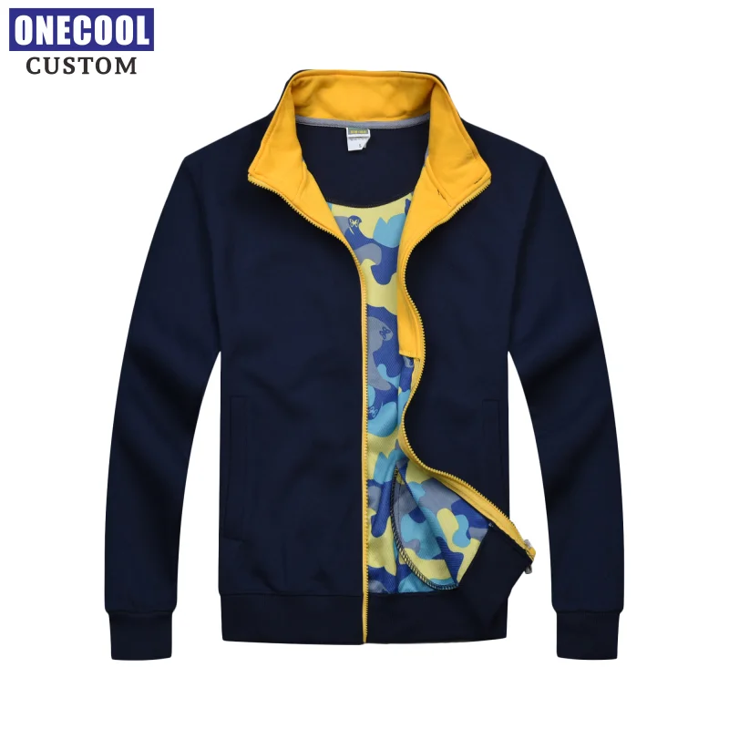 High-Quality Men And Women Jacket Custom Logo Print Embroidery Zipper Hoodie Personal Design Text Logo Image ONECOOL 2021