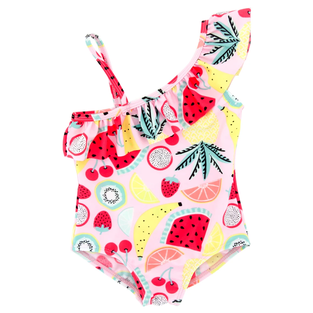 

Honeyzone Cute Fruit Print Bikini Girls Swimwear For Kids Pyjama Bebe Baby Fashion Surfing Suit Hawaiian Style Swimming Suit