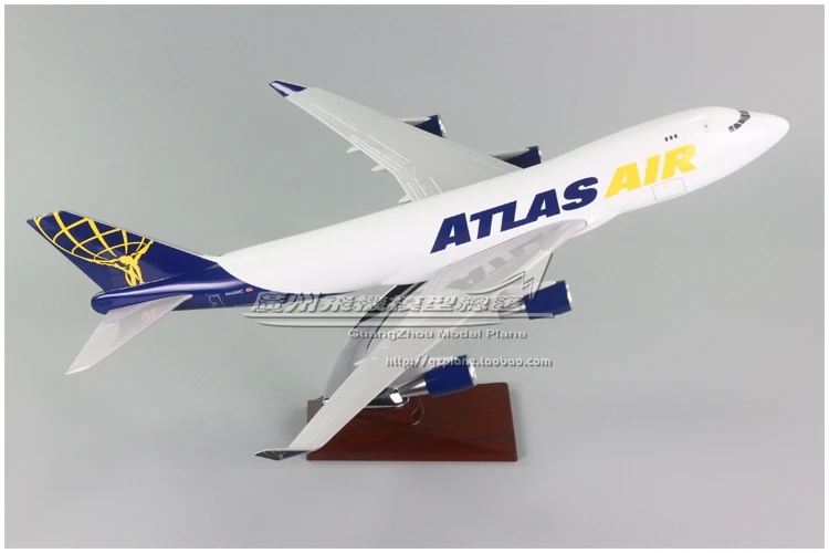 47cm New Product  Atlas Aviation ATLAS Boeing B747-400 N446MC Simulation Aircraft Model for Plane Model Collector