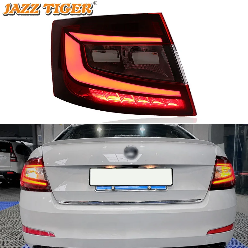 LED Car Taillight Tail Lamp Brake Reversing Reverse Rear Lights for Skoda Octavia 2015 2016 2017  Reflector Turn Signal Fog Lamp