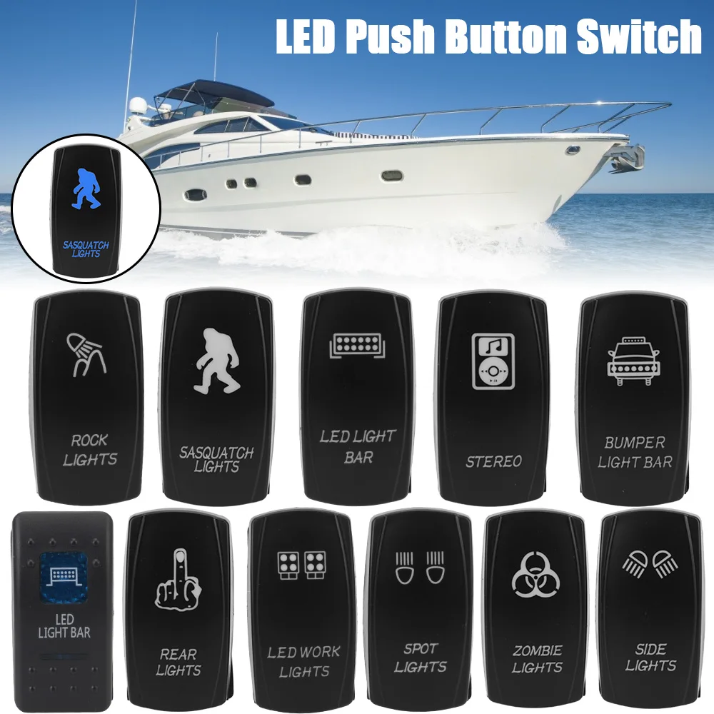 24V 12V Switch Car Light Toggle LED Lamp Buttons Control Automotive Accessories For Boat Marine Truck Trailer Caravan Universal