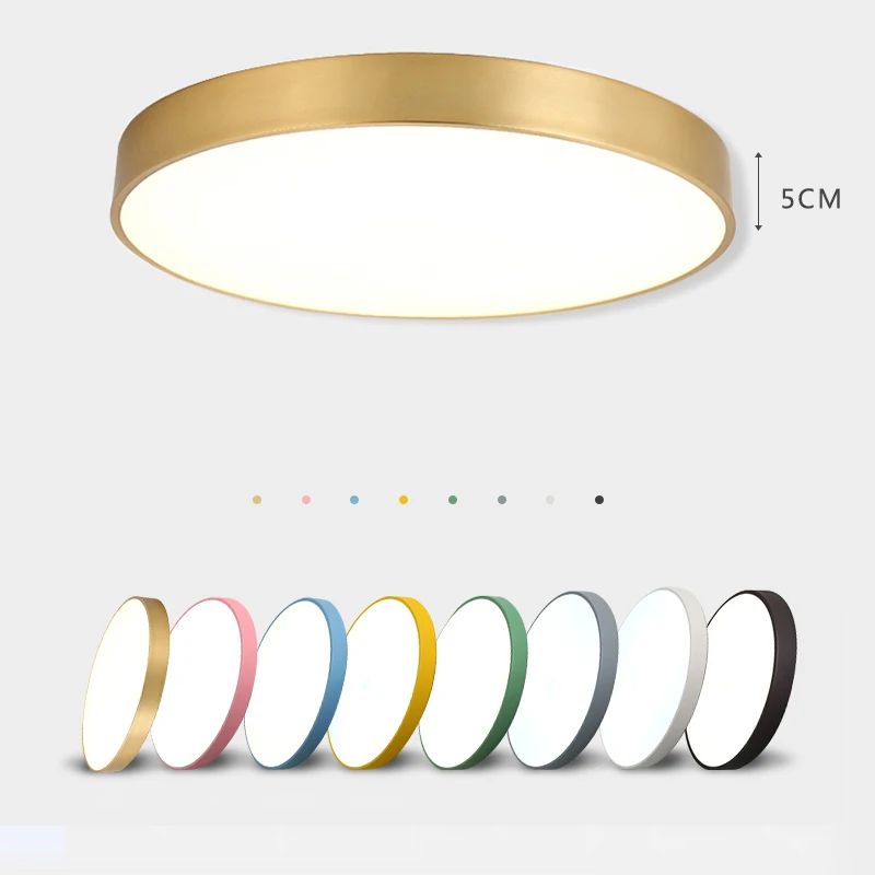 LED Modern Iron Acryl Round Black White 5cm Thin LED Lamp.LED Light.Ceiling Lights.LED Ceiling Light. Ceiling Lamp For Foyer