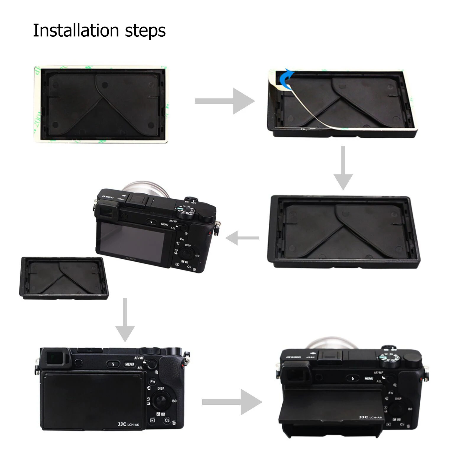 Jc 83x48mm składany aparat ekran LCD osłona a6 etui na Sony A6000 A6100 A6300 A6400 A6500 A6600 antyodblaskowa osłona ekranu