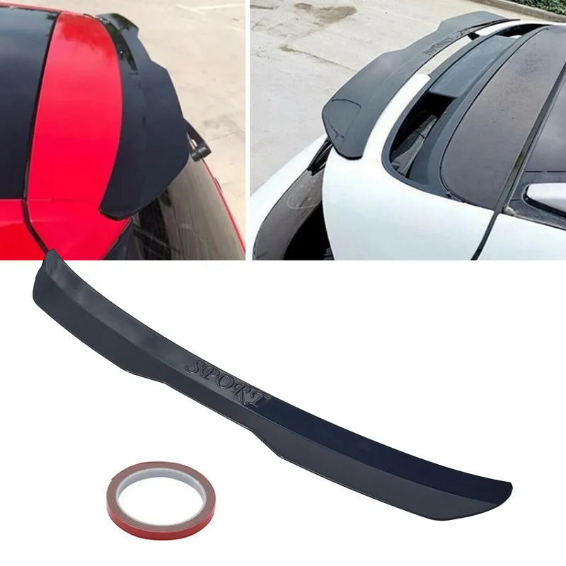 

Universal car Rear Roof Lip Spoiler Wing Car shark fin ABS Decorate Strips Fit Hatchback Cars