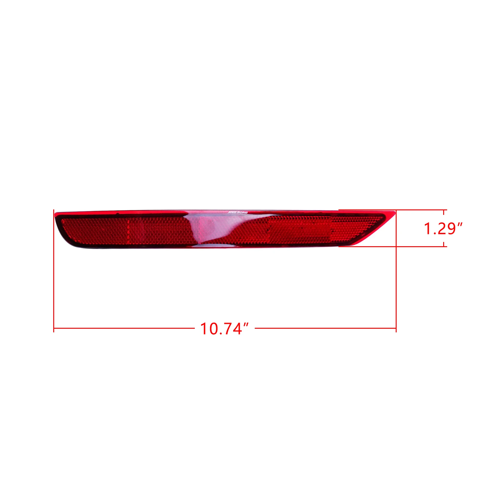 ANGRONG 1 Pair For Subaru Forester 2009-2018 LED Rear Bumper Reflector Brake Stop Light Red Lens