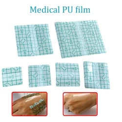 100 Pieces Waterproof Transparent Medical PU Film Adhesive Plaster Anti-allergic Wound Dressing Fixation Tape PU Membrane