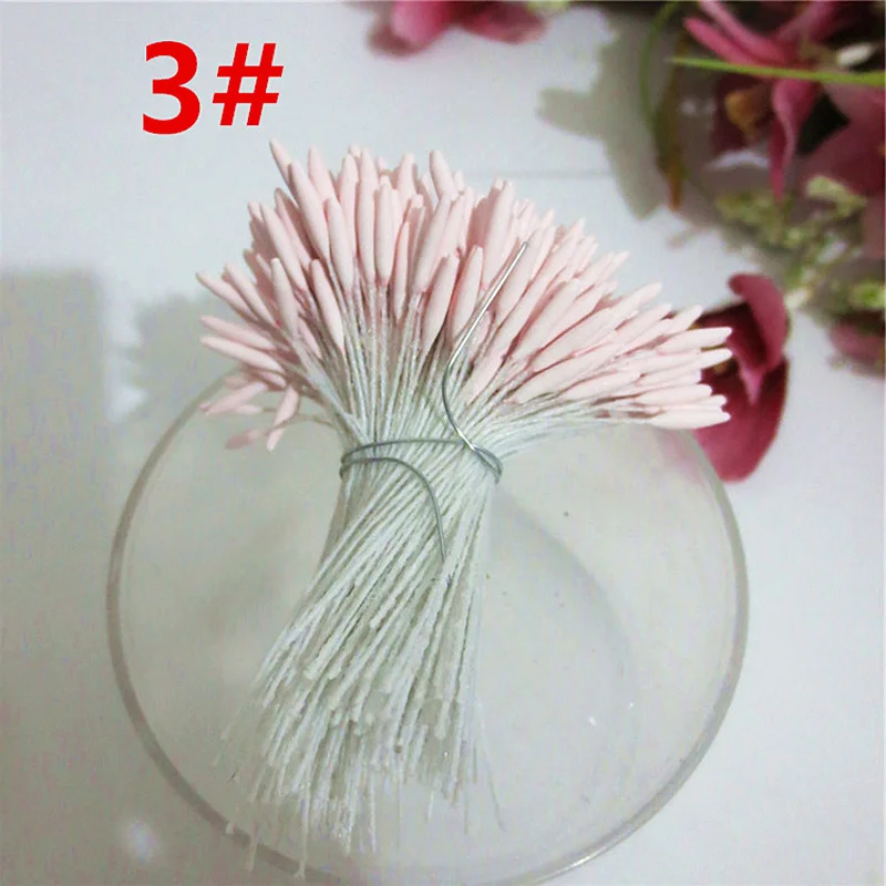 288PCS Matte White Single Head Flower Stamen DIY Pistil Cake Decoration Crafts